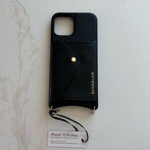 Bandolier Black Leather iPhone 12 ProMax Case